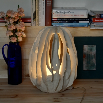 Lampa ceramiczna naturalny owal